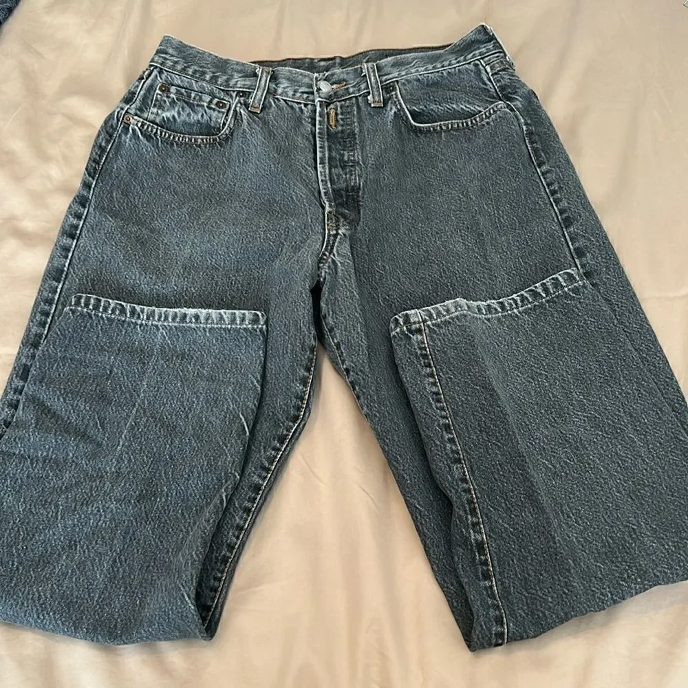 Replay men’s size 36 901 button front faded black jeans GUC